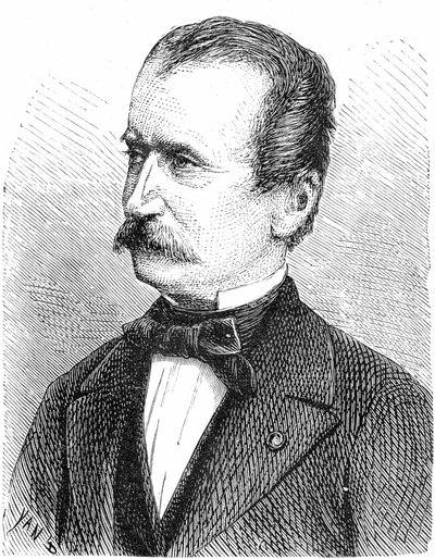 Wilhelm von Engerth (1814-1884) Oostenrijkse ingenieur (motor), gravure door French School