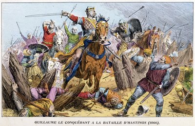 Willem de Veroveraar bij de Slag bij Hastings door French School
