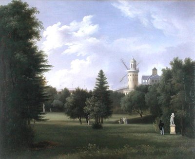 Molen bij de Folie-Beaujon in Parijs, ca. 1830 door French School