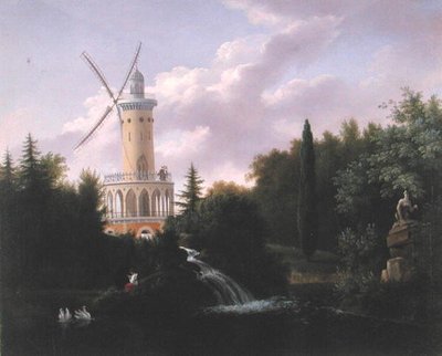 Molen bij de Folie-Beaujon in Parijs, ca. 1830 door French School