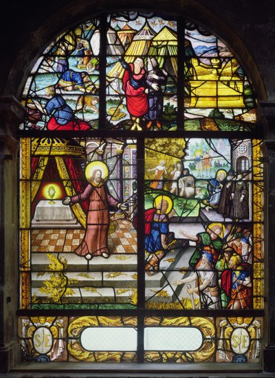 Raam met de Verzameling van het Manna, 1612-22 door French School