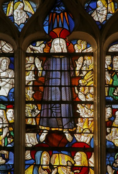 Raam met de Wederkomst van Christus, 1470-1500 (detail van 2921838) door French School