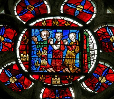 Ruit n3 met een schenker - Alphonse de Poitiers en familie? door French School