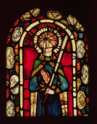 Raam van St. Timotheüs met de martelaarspalm, verwijderd uit de Neuwiller Abdij, atelier van Lorin de Chartres, Elzasser school door French School