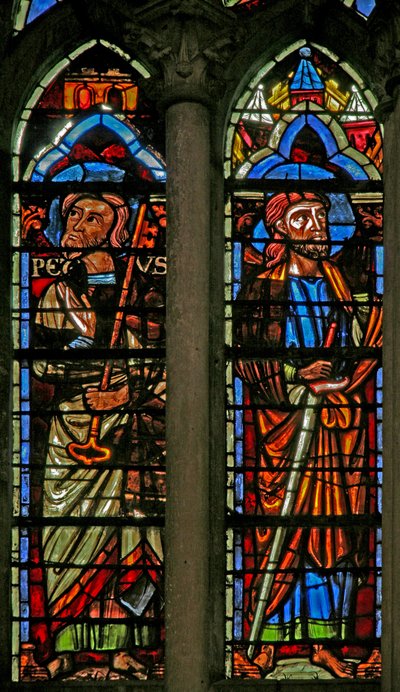 Raam w106 met St. Petrus en St. Paulus (19e eeuw) door French School