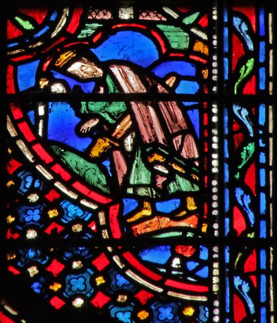 Raam w14 De dood van Saul I Sam XXXI 4-5 door French School