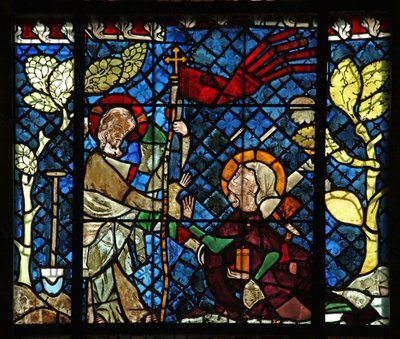 Venster w14 met een opstandingsscène: Noli Me Tangere door French School