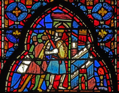 Raam w15 Heilige Relikwieën: Heraclius verovert de Perzische hoofdstad door French School