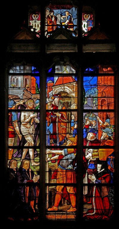 Raam met Ecce Homo na Dürer door French School