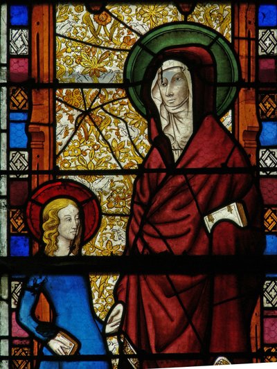 Raam w17 met St. Anna en de Maagd Maria door French School