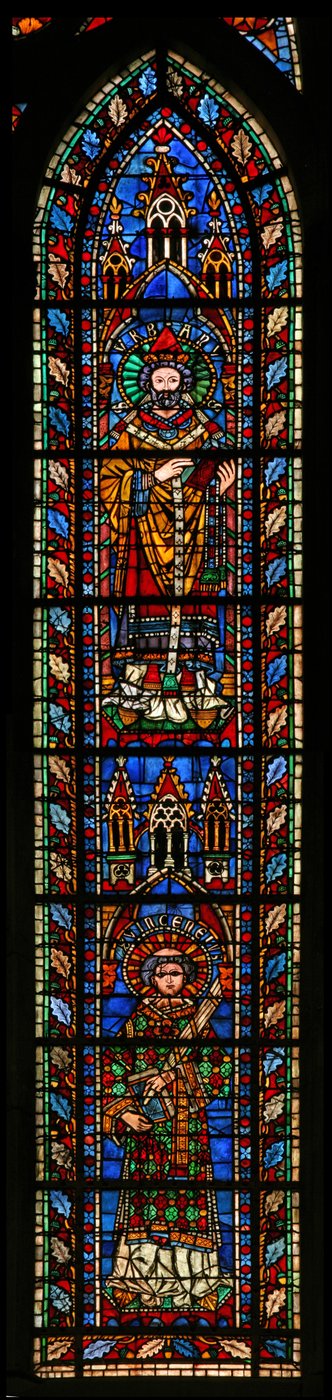 Venster w201 met Sint-Vincentius en Urbanus I door French School
