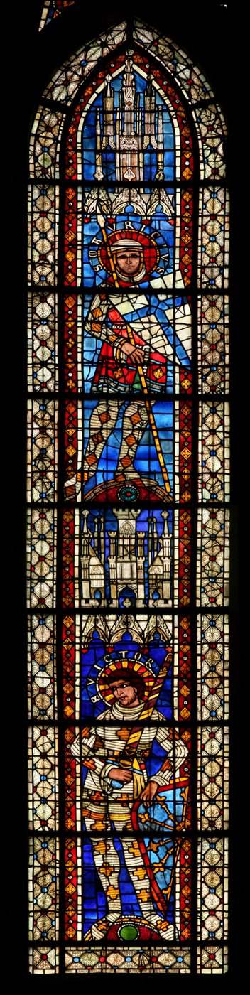 St Maurice en St Victor (glas-in-lood) door French School