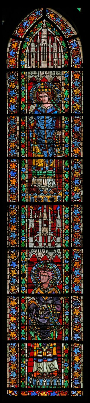 Raam w205 met St. Maximin en St. Valentius door French School