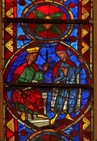 Een scène uit het leven van St. Thomas: Gundaphorus, koning van India, stuurt een architect door French School