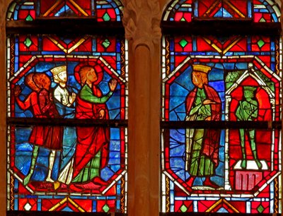 St. Eustache als Placidus die een hert achtervolgt door French School