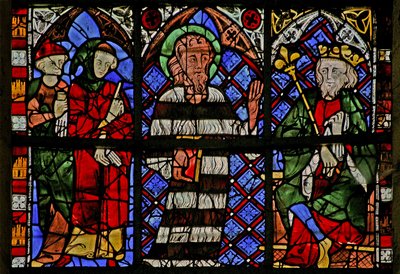 Raam w225 met St. Johannes de Doper berispt Herodes door French School