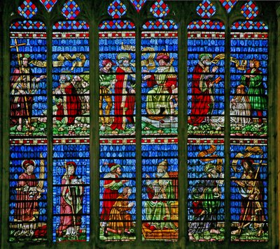 Raam w227 met het St. Petrus en St. Paulus raam door French School