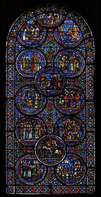 Raam w23 met het St. Thomas Becket raam door French School