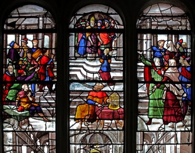 De Maagd Maria wordt ontvangen in de tempel door French School