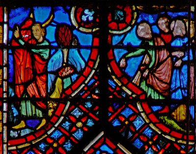 Mozes verbergt zijn gezicht; en het volk biedt hun mantels aan door French School