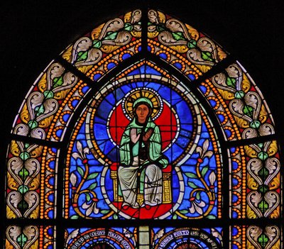 Raam w5 met de Maagd Maria door French School