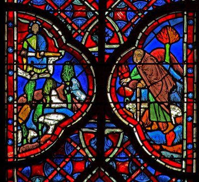 God straft degenen die de wijngaard plunderen. Is III 14-15 door French School