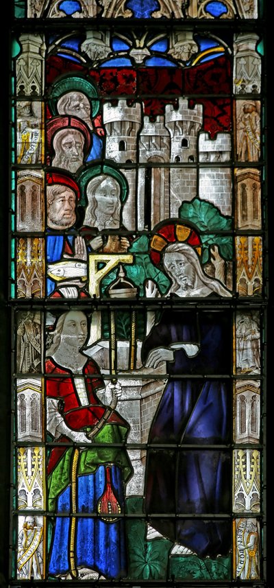 Raam w7 met Christus en de Samaritaanse Vrouw door French School