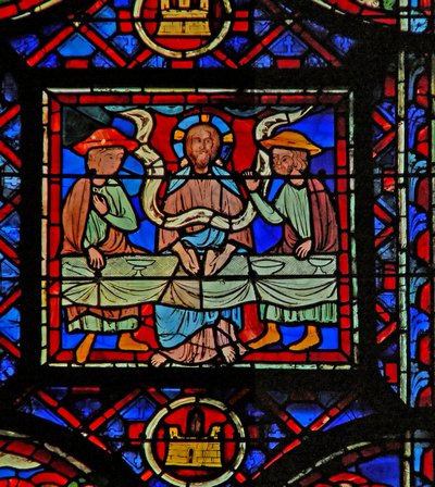De opstandingscyclus - het avondmaal in Emmaüs door French School