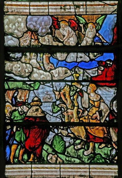 Raam w9 met het Laatste Oordeel - naar Albrecht Dürer door French School