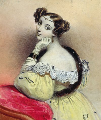 Vrouw met een Diadeem, ca. 1835 door French School