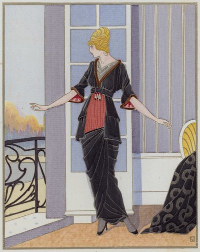 Damesmode uit de jaren 1910 door ontwerper Bechoff-David door French School