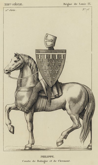 XIII Eeuw, Regering van Lodewijk IX, Filips, Graaf van Boulogne en Clermont door French School