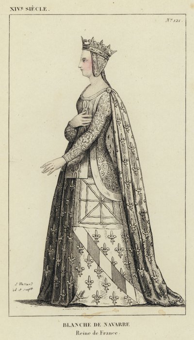 XIV Eeuw, Blanche de Navarre, Koningin van Frankrijk door French School