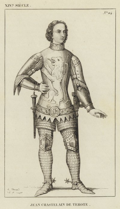 14e eeuw, Jean Chastelain de Terote (gravure) door French School