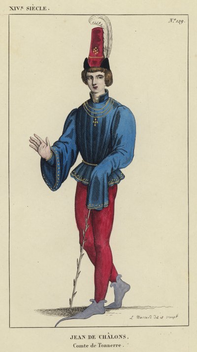 XIV Eeuw, Jean de Chalons, Graaf van Tonnerre door French School
