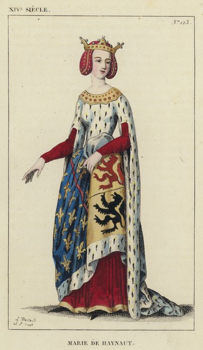 XIV Eeuw, Marie de Haynaut door French School