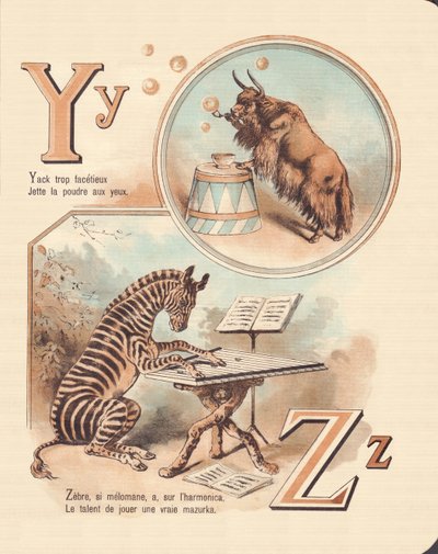 Y Z: Yak, Zebra door French School