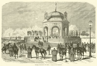 Jordaan, Zegening van de wateren (gravure) door French School