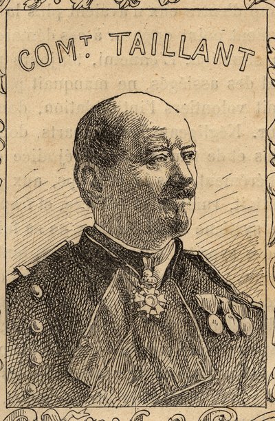 portret van de Franse bevelhebber Pierre Taillant - 1870-71 (gravure) door French School