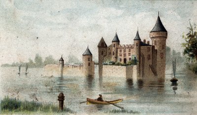 Uitzicht op het Château de la Brède (Gironde) door French School