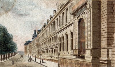 zicht op het Palais du Louvre in Parijs door French School