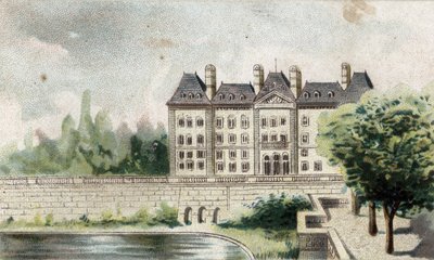 Uitzicht op het kasteel van Meudon (Seine en Oise) door French School