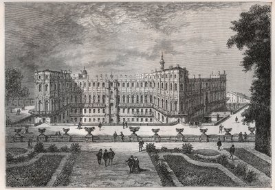 Uitzicht op het kasteel van Saint-Germain (Saint Germain) (Seine en Oise) onder Hendrik IV - gravure uit 