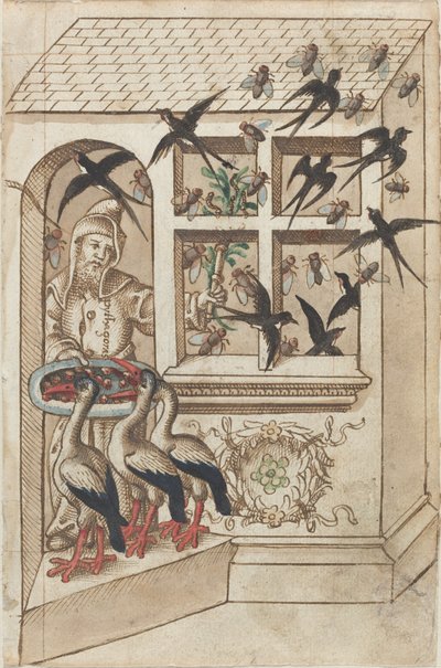 "Heb geen zwaluwen onder hetzelfde dak" door French early 16th Century