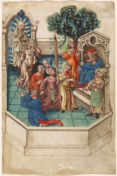 De laster van Apelles (fol. 6 recto) door French early 16th Century