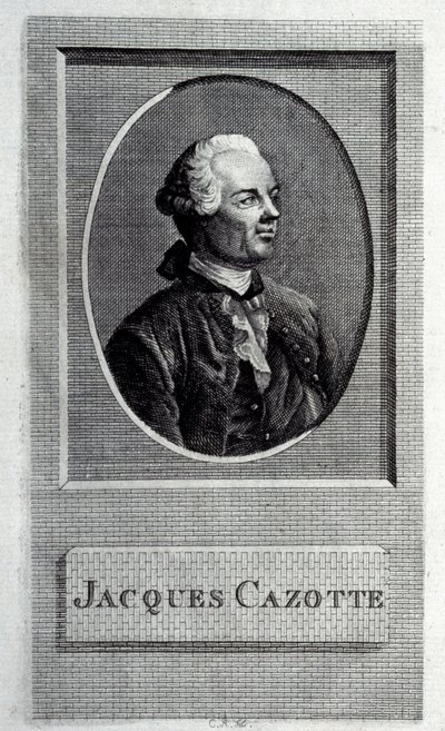 Portret van de auteur Jacques Cazotte 1720-1792, 18e eeuw door French master.