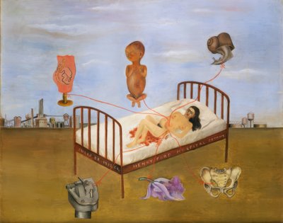 Het Henry Ford ziekenhuis of het vliegende bed door Frida Kahlo