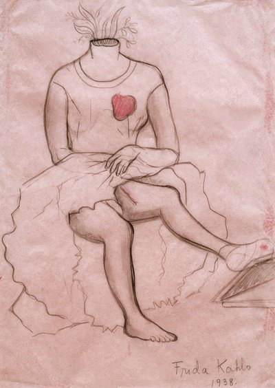 Zelfportret met litteken door Frida Kahlo