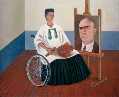 Zelfportret met portret van Dr. Farill door Frida Kahlo