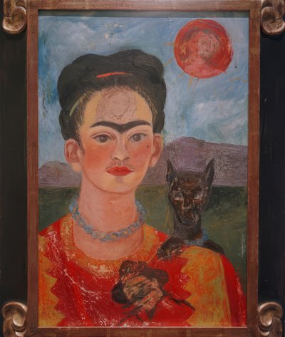 Zelfportret met portret van Diego ... door Frida Kahlo